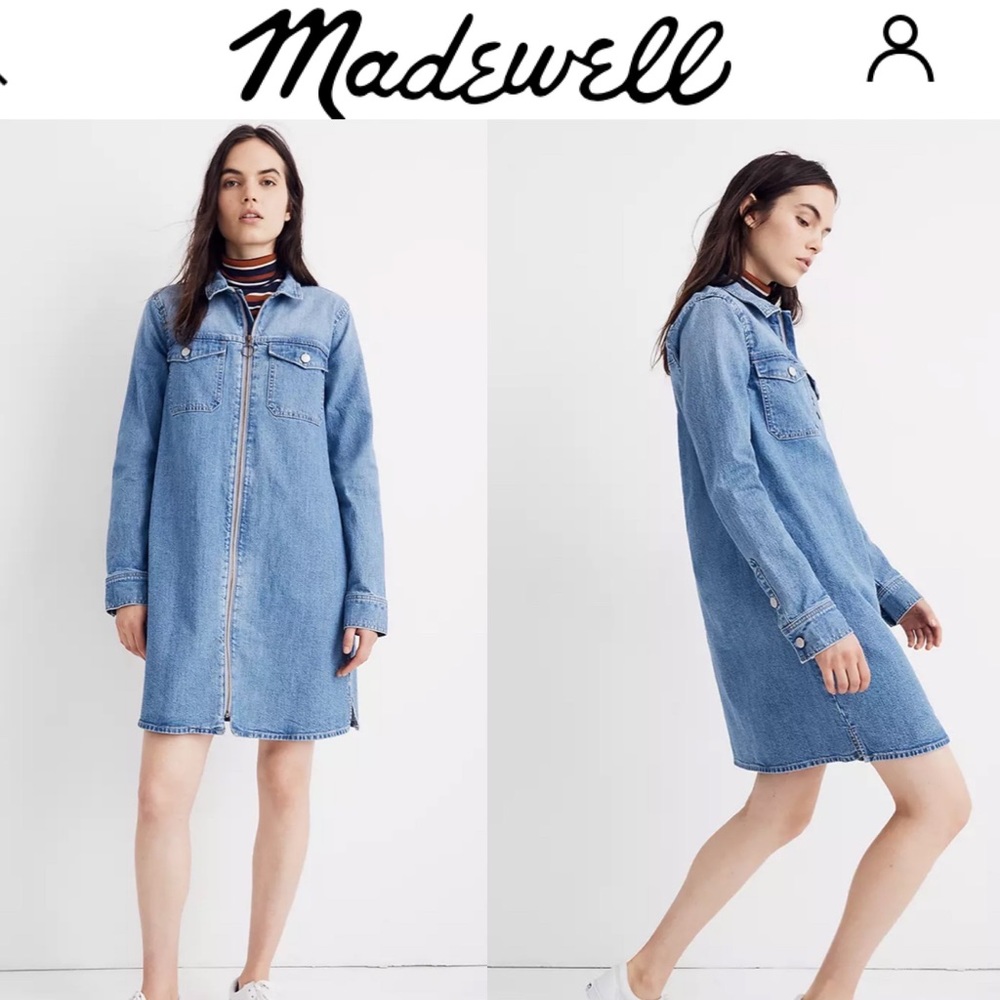Madewell Denim Zip-Front Shirtdress New without🏷